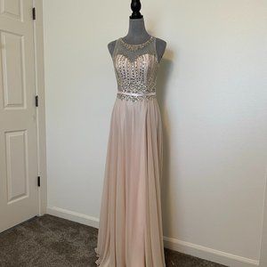 Dusty Rose Sequin Prom Dress